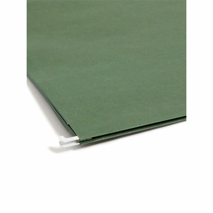 Smead Letter Recycled Hanging Folder - 8 1/2" x 11" - 3 1/2" Expansion - 11 pt. - Standard Green - 10 / Box