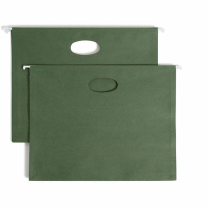 Smead Letter Recycled Hanging Folder - 8 1/2" x 11" - 3 1/2" Expansion - 11 pt. - Standard Green - 10 / Box