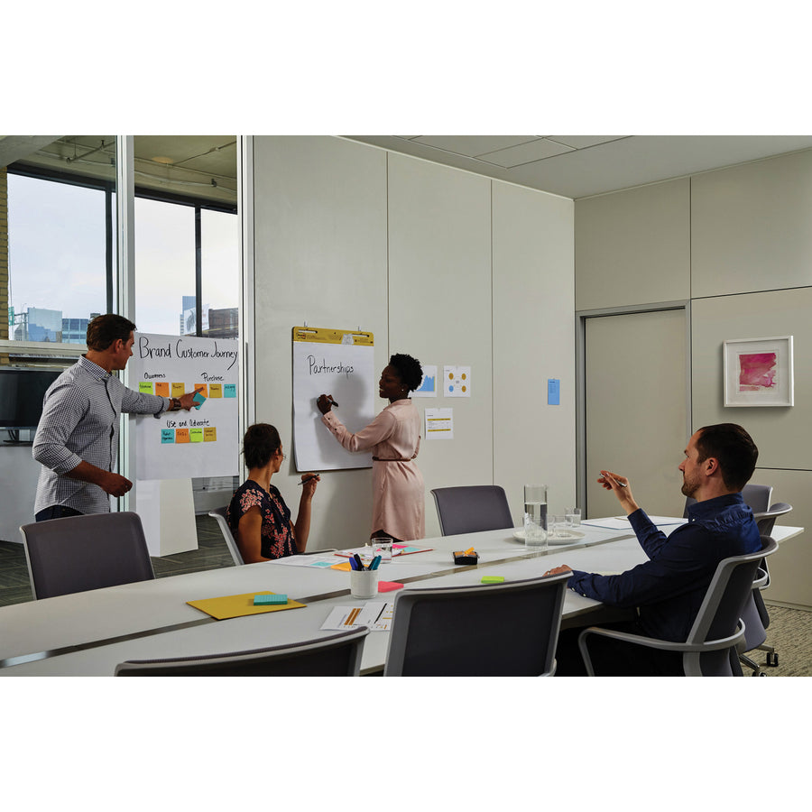 Post-it® Self-Stick Wall Pads - 20 Sheets - Plain - Stapled - 18.50 lb Basis Weight - 20" x 23" Sheet Size - White Paper