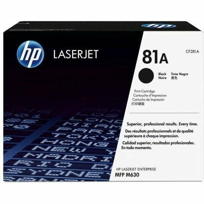 HP 81A Original Laser Toner Cartridge - Single Pack - Black - 1 Each - 10500 Pages