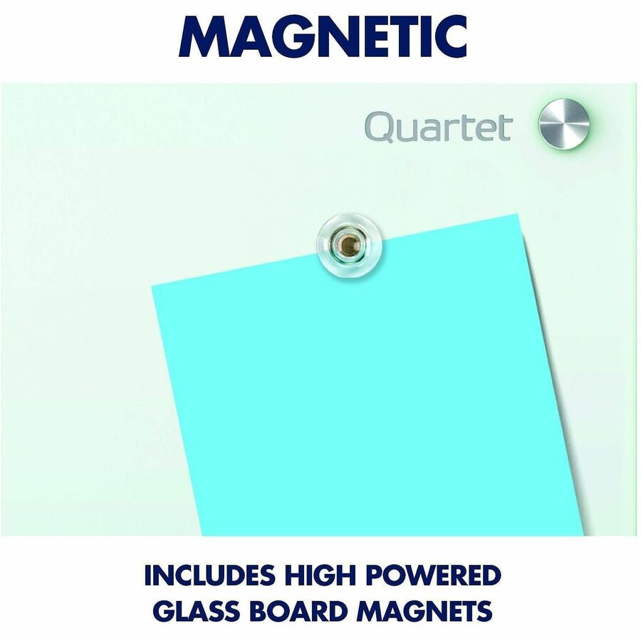 Quartet Infinity Glass Dry-Erase Whiteboard - 24" (2 ft) Width x 18" (1.5 ft) Height - White Tempered Glass Surface - Ho