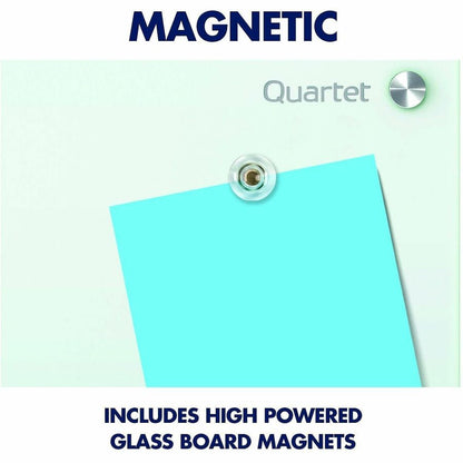 Quartet Infinity Glass Dry-Erase Whiteboard - 24" (2 ft) Width x 18" (1.5 ft) Height - White Tempered Glass Surface - Ho