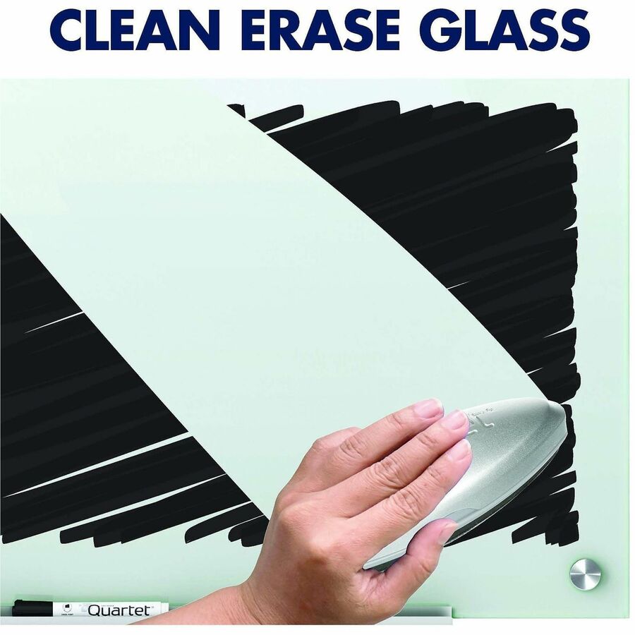 Quartet Infinity Glass Dry-Erase Whiteboard - 24" (2 ft) Width x 18" (1.5 ft) Height - White Tempered Glass Surface - Ho