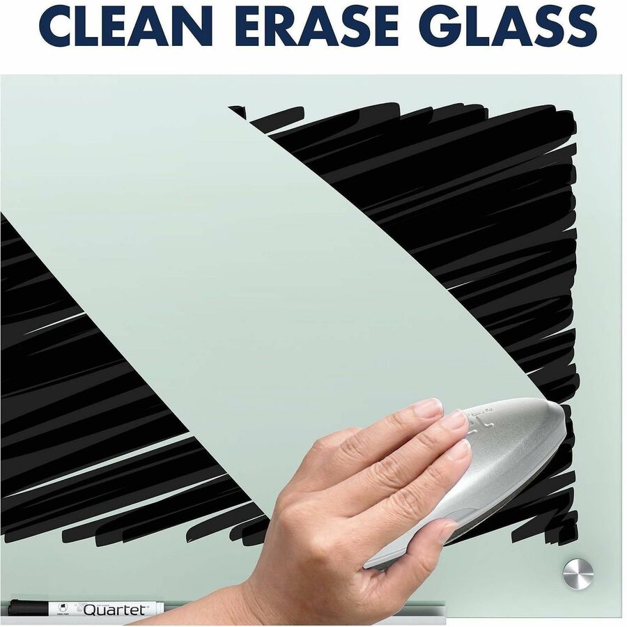 Quartet Infinity Glass Dry-Erase Whiteboard - 72" (6 ft) Width x 48" (4 ft) Height - Frost Tempered Glass Surface - Hori