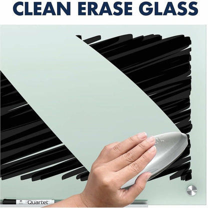 Quartet Infinity Glass Dry-Erase Whiteboard - 72" (6 ft) Width x 48" (4 ft) Height - Frost Tempered Glass Surface - Hori