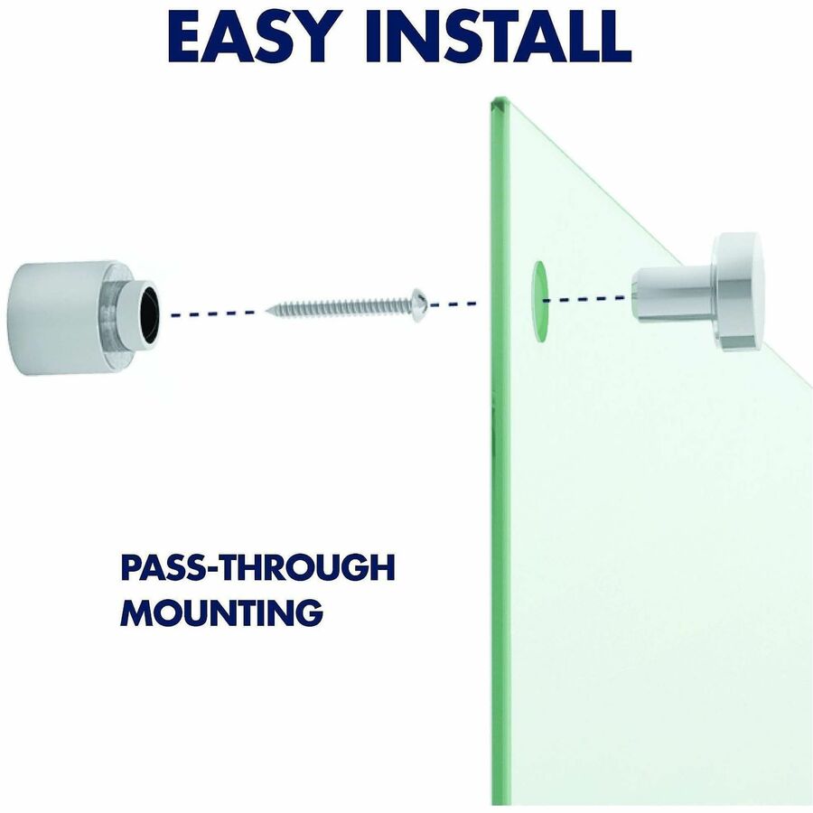 Quartet Infinity Glass Dry-Erase Whiteboard - 96" (8 ft) Width x 48" (4 ft) Height - White Tempered Glass Surface - Whit