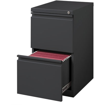 Lorell 20" File/File Mobile File Cabinet with Full-Width Pull - 15" Width x 19.9" Depth x 27.7" Height - 2 x Drawer(s) f