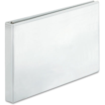 Business Source Tabloid-size Round Ring Reference Binder - 1" Binder Capacity - Tabloid - 11" x 17" Sheet Size - Fastene