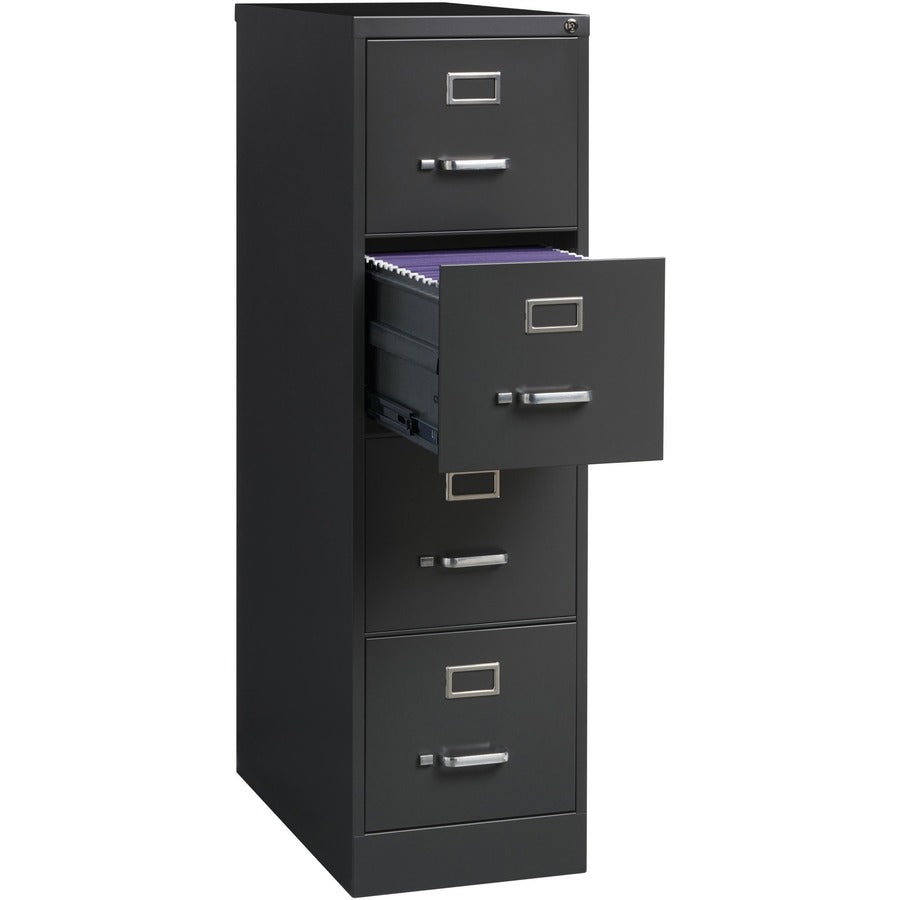 Lorell Fortress Series 26-1/2" Commercial-Grade Vertical File Cabinet - 15" Width x 26.5" Depth x 52" Height - 4 x Drawe