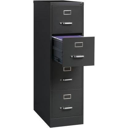 Lorell Fortress Series 26-1/2" Commercial-Grade Vertical File Cabinet - 15" Width x 26.5" Depth x 52" Height - 4 x Drawe