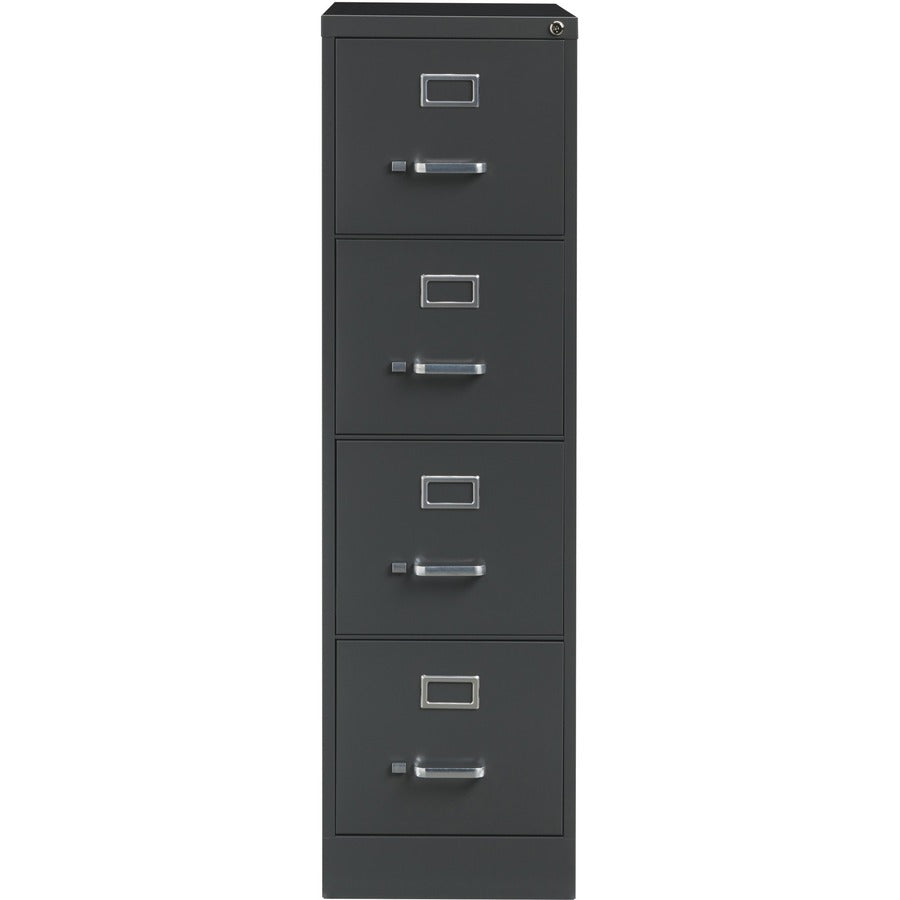 Lorell Fortress Series 26-1/2" Commercial-Grade Vertical File Cabinet - 15" Width x 26.5" Depth x 52" Height - 4 x Drawe