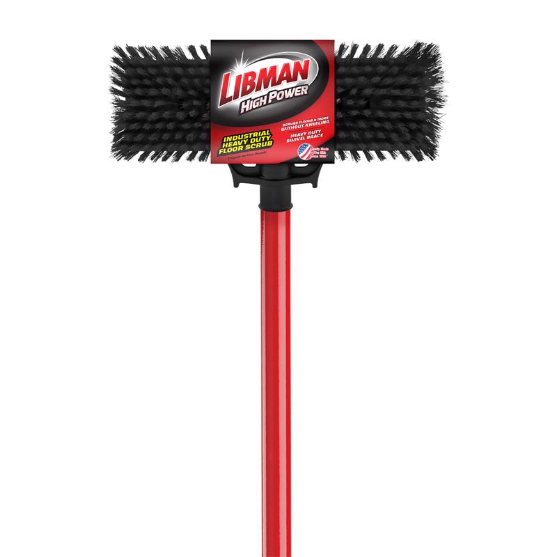 Libman 13.5 in. W 63 in. Steel Handle Heavy Duty Scrub Brush