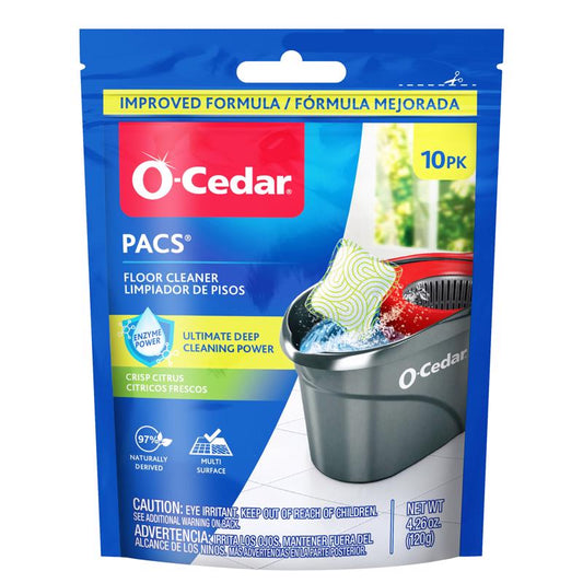 O-Cedar Citrus Scent Floor Cleaner Powder 10 pk