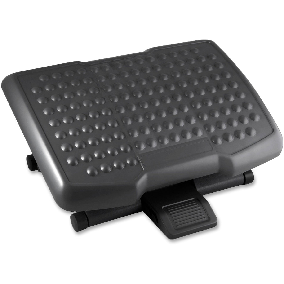 Lorell Adjustable-Height Footrest - 4" to 6.50" Adjustable Height - Black - 1 Each
