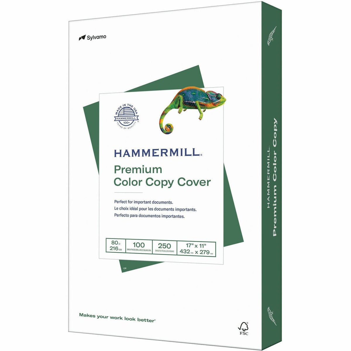 Hammermill Premium Color Copy Cover - White - 100 Brightness - 17" x 11" - 80 lb Basis Weight - Super Smooth - FSC - 250