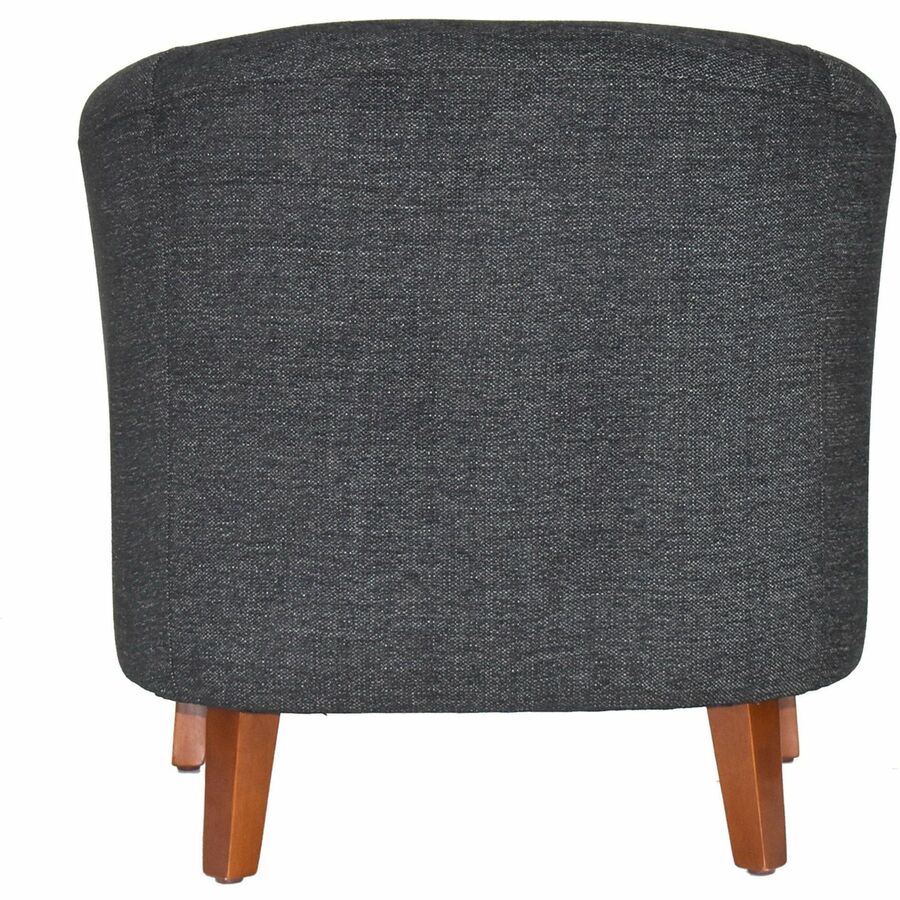 Lorell Barrel Armchair - Black Seat Color - Fabric Seat Material - Black Back Color - Fabric Back Material - Four-legged