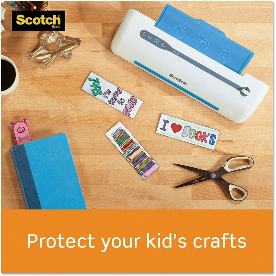 Scotch Thermal Laminating Pouches - Laminating Pouch/Sheet Size: 2.30" Width x 3.70" Length x 5 mil Thickness - Glossy -