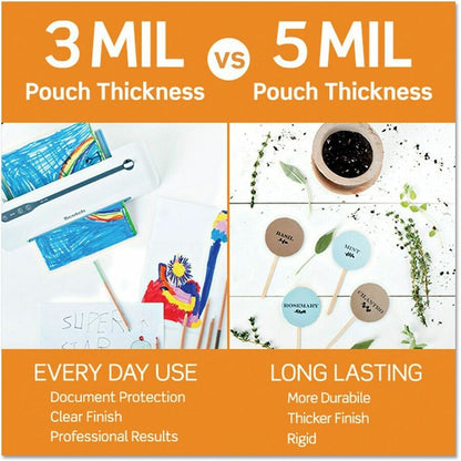 Scotch Thermal Laminating Pouches - Laminating Pouch/Sheet Size: 2.30" Width x 3.70" Length x 5 mil Thickness - Glossy -