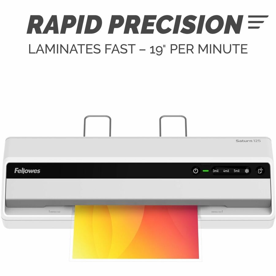 Fellowes Saturn3i 125 Laminator with Pouch Starter Kit - 5 mil Lamination Thickness - 12.50" - 4.1" Height x 20.9" Width