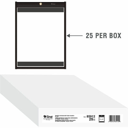C-Line Vinyl File Pocket - 9" x 12" - Clear - Ticket Holder, Eyelet, Reinforced Top, Magnetic Backing, Reinforced Edges 