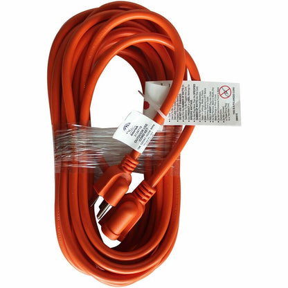 Compucessory Heavy-duty Indoor/Outdoor Extension Cord - 16 Gauge - 125 V AC / 13 A - Orange - 25 ft Cord Length - 1 Each