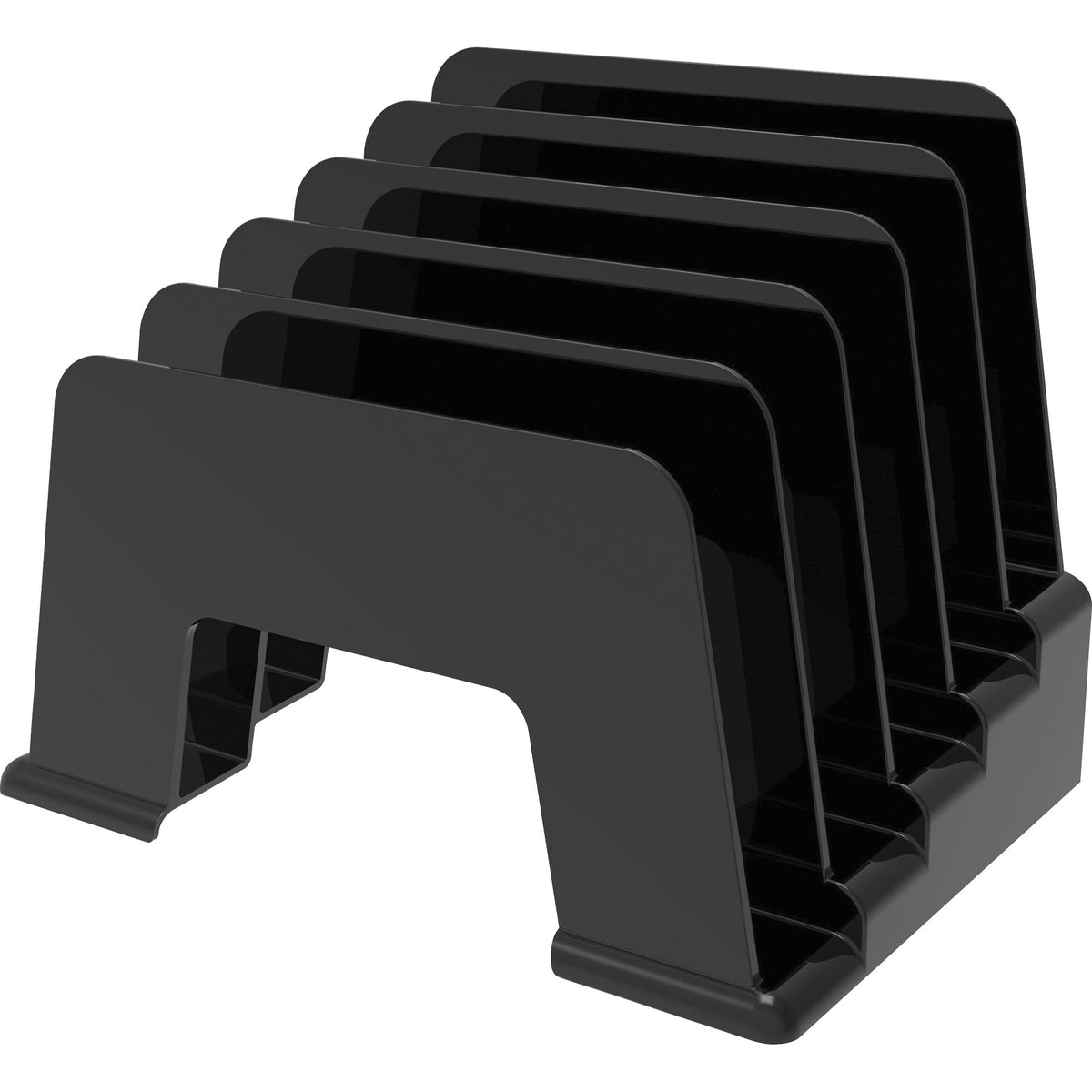 Deflecto Sustainable Office Small Incline Sorter - 5 Compartment(s) - 6" Height x 8" Width x 5.50" Depth - Desktop - Stu
