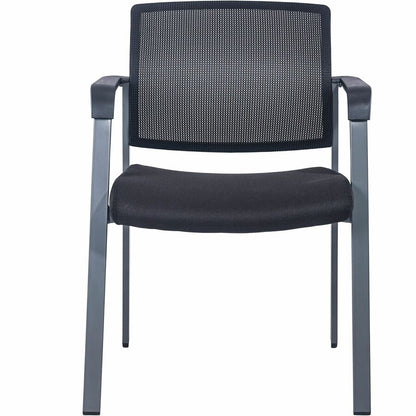Lorell Mesh Back Guest Chair - Black Seat Color - Fabric Seat Material - Black Back Color - Mesh Back Material - 1 Each