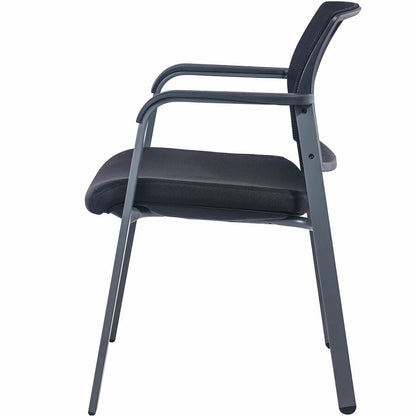 Lorell Mesh Back Guest Chair - Black Seat Color - Fabric Seat Material - Black Back Color - Mesh Back Material - 1 Each