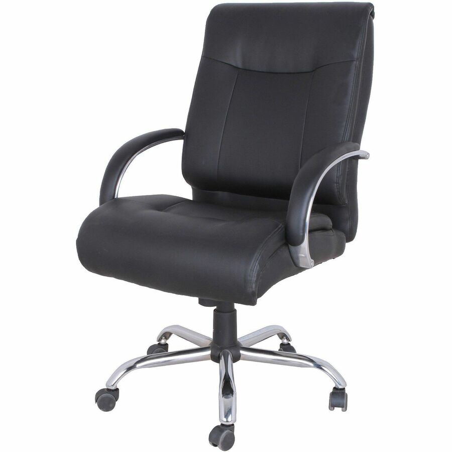 Lorell Deluxe Big & Tall Chair - Black Seat Color - Bonded Leather Seat Material - Black Back Color - Bonded Leather Bac