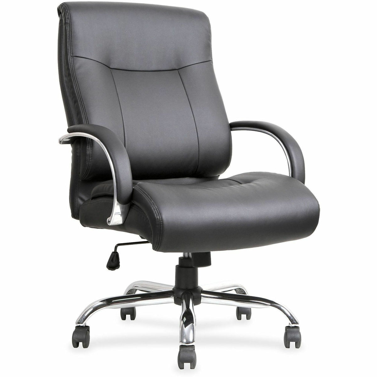Lorell Deluxe Big & Tall Chair - Black Seat Color - Bonded Leather Seat Material - Black Back Color - Bonded Leather Bac