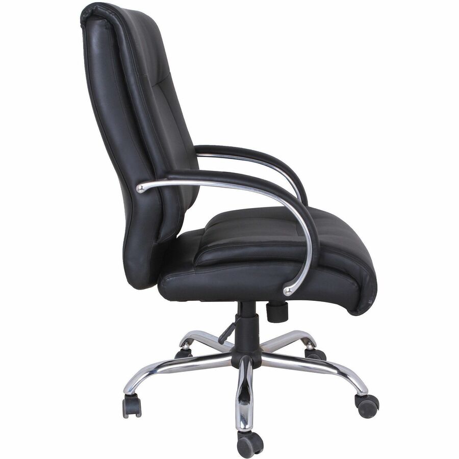 Lorell Deluxe Big & Tall Chair - Black Seat Color - Bonded Leather Seat Material - Black Back Color - Bonded Leather Bac