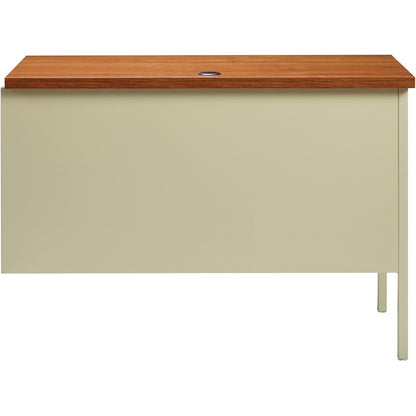 Lorell Fortress Series Left-Pedestal Return - Rectangle Top - 42" Table Top Width x 24" Table Top Depth x 1.12" Table To