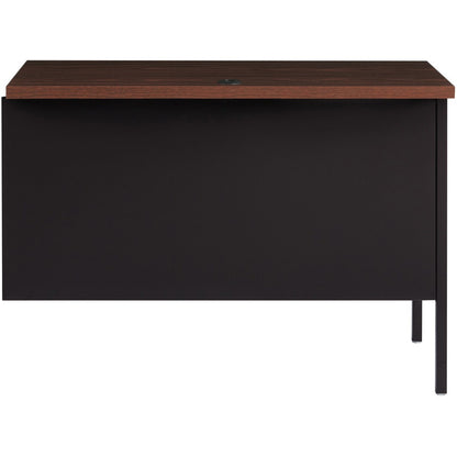 Lorell Fortress Series Left-Pedestal Return - Rectangle Top - 42" Table Top Width x 24" Table Top Depth x 1.12" Table To
