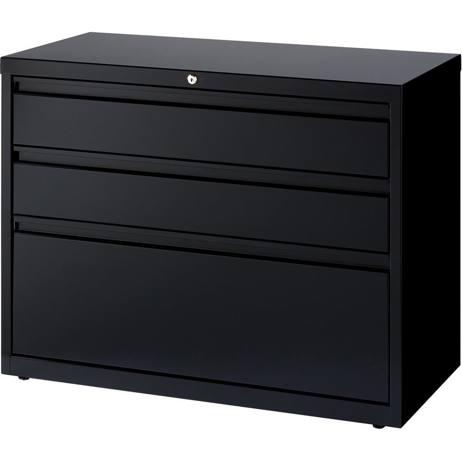 Lorell 36" Box/Box/File Lateral File Cabinet - 36" Width x 18.6" Depth x 28" Height - 3 x Drawer(s) for Box, File - A4, 