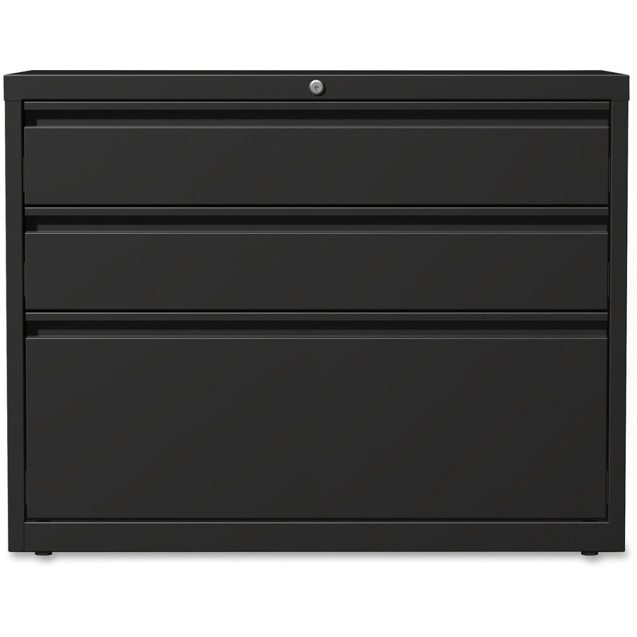 Lorell 36" Box/Box/File Lateral File Cabinet - 36" Width x 18.6" Depth x 28" Height - 3 x Drawer(s) for Box, File - A4, 