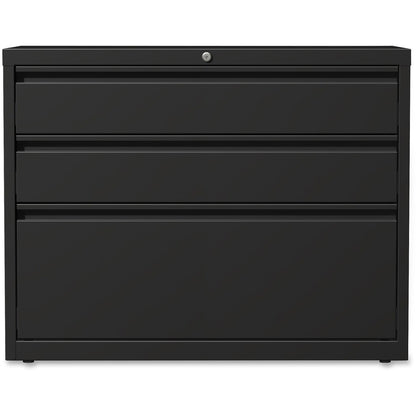 Lorell 36" Box/Box/File Lateral File Cabinet - 36" Width x 18.6" Depth x 28" Height - 3 x Drawer(s) for Box, File - A4, 