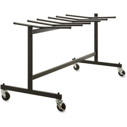 Lorell Folding Chair Dolly - 68" Width x 30.75" Depth x 35.75" Height - Black Steel Frame - Black - For 42 Devices - 1 E