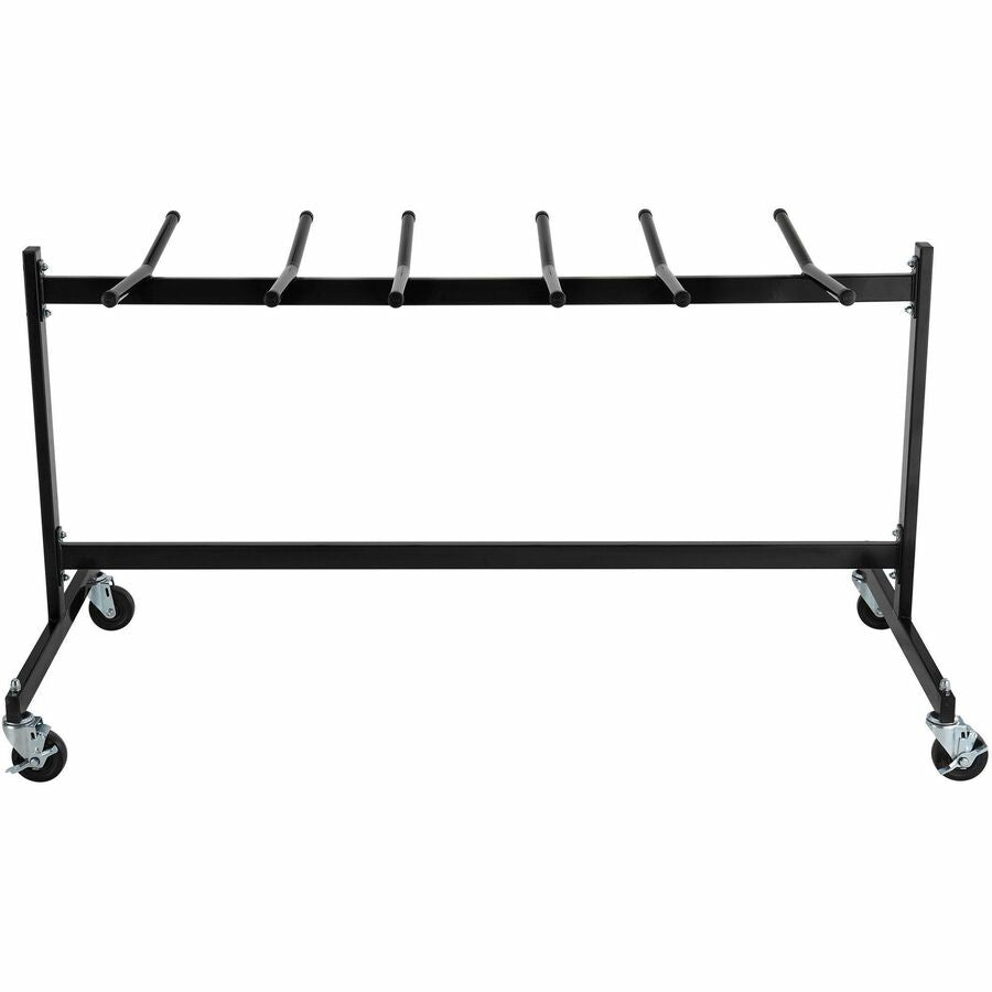 Lorell Folding Chair Dolly - 68" Width x 30.75" Depth x 35.75" Height - Black Steel Frame - Black - For 42 Devices - 1 E