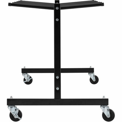 Lorell Folding Chair Dolly - 68" Width x 30.75" Depth x 35.75" Height - Black Steel Frame - Black - For 42 Devices - 1 E