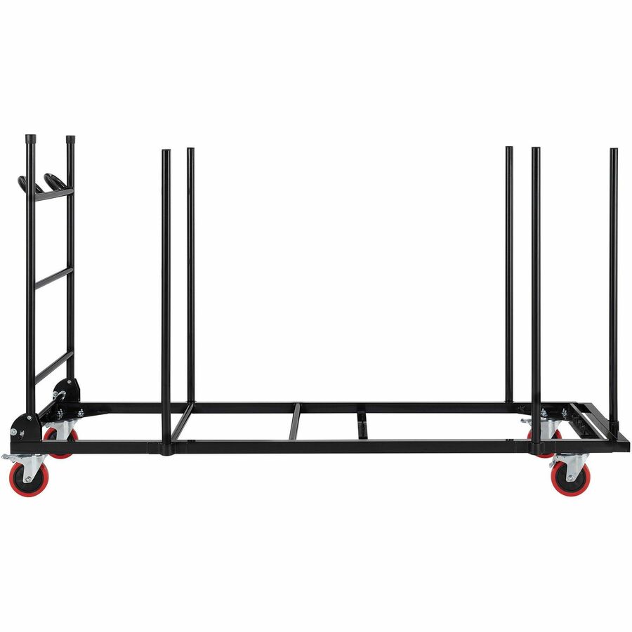 Lorell Blow-Mold Rectangular Table Trolley Cart - Steel - 30.25" Width x 75.88" Depth x 45.25" Height - Charcoal - For 2