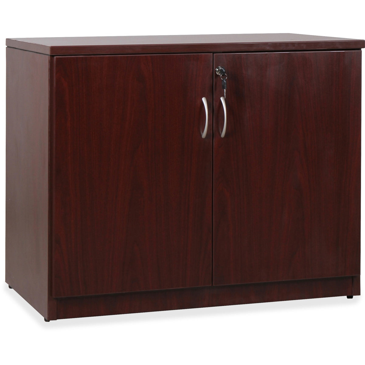 Lorell Essentials Series 2-Door Storage Cabinet - 36" Width x 22.5" Depth x 29.5" Height - 2 x Door(s) - Mahogany - Lami