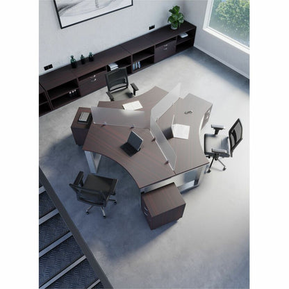 Lorell Executive Mesh High-Back Swivel Office Chair - Black Seat Color - Mesh Seat Material - Black Frame Color - 1 Each