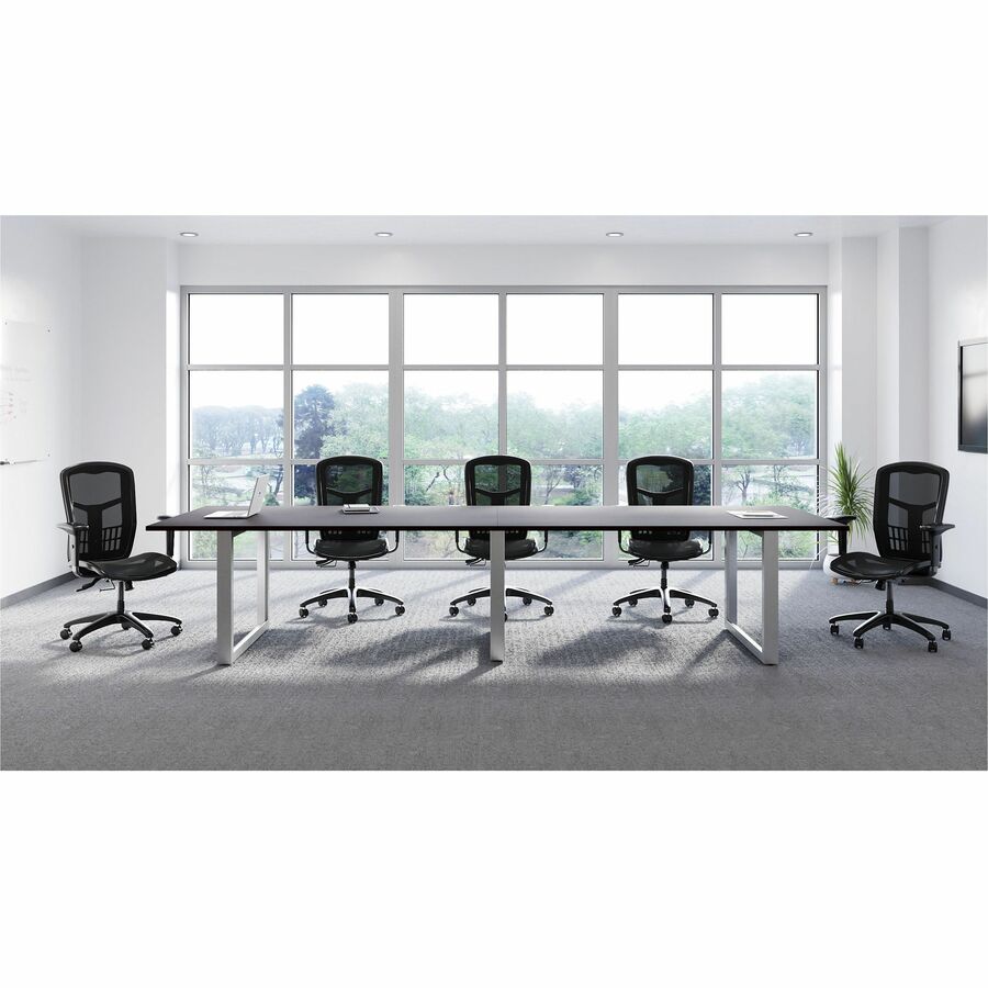 Lorell Executive Mesh High-Back Swivel Office Chair - Black Seat Color - Mesh Seat Material - Black Frame Color - 1 Each