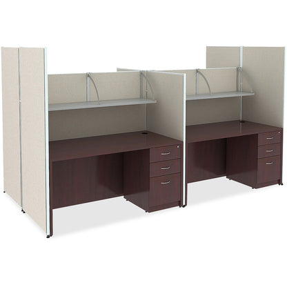 Lorell Panel System Partition Fabric Panel - 30.5" Width x 71" Height - Steel Frame - Gray - 1 Each