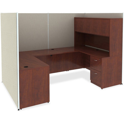 Lorell 90-Degree Panel Connectors - 2.25" Width x 2.25" Depth x 0.63" Height - Aluminum - Aluminum - 1 Set