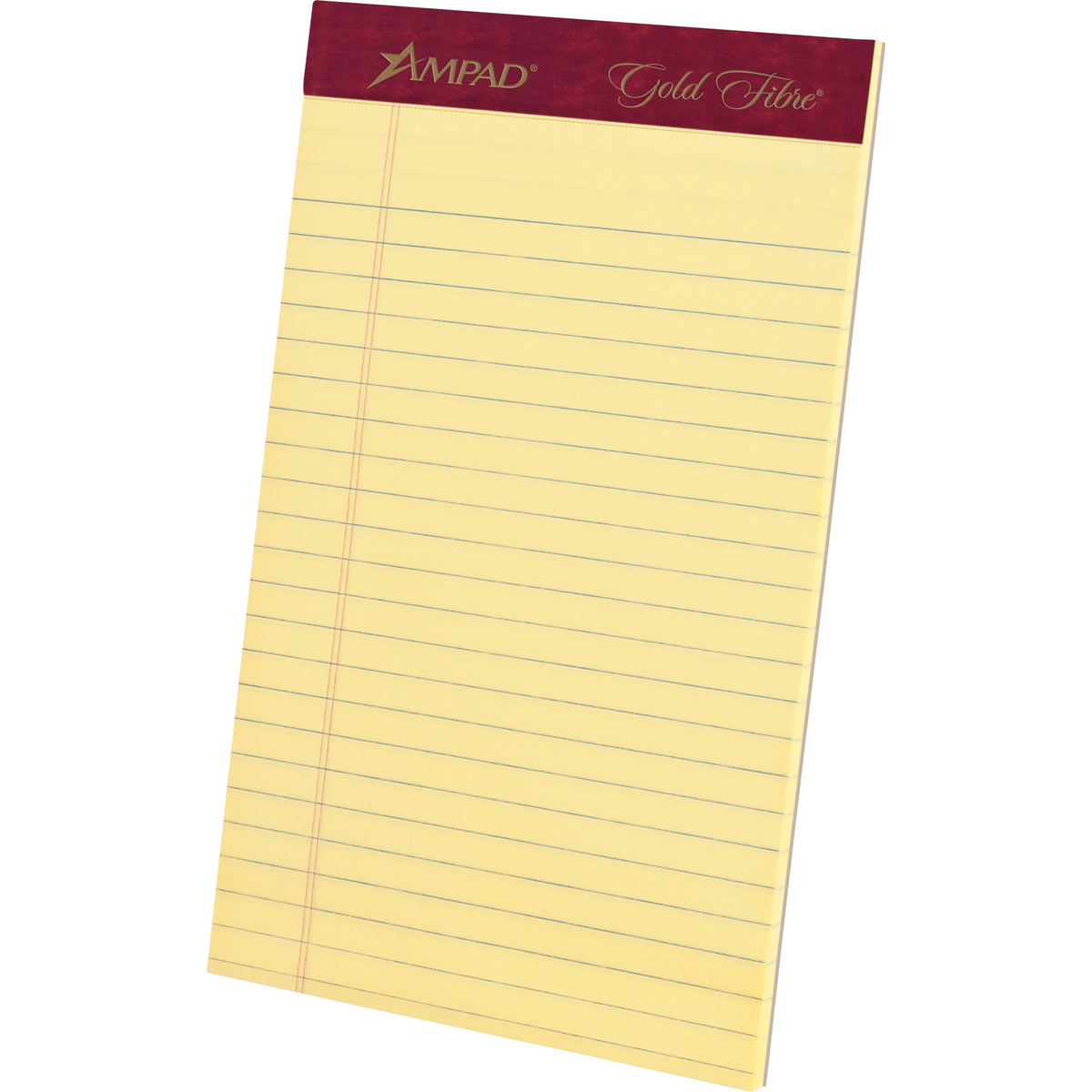 TOPS Gold Fibre Premium Jr. Legal Writing Pads - 50 Sheets - Watermark - Stapled/Glued - 0.28" Ruled - 20 lb Basis Weigh
