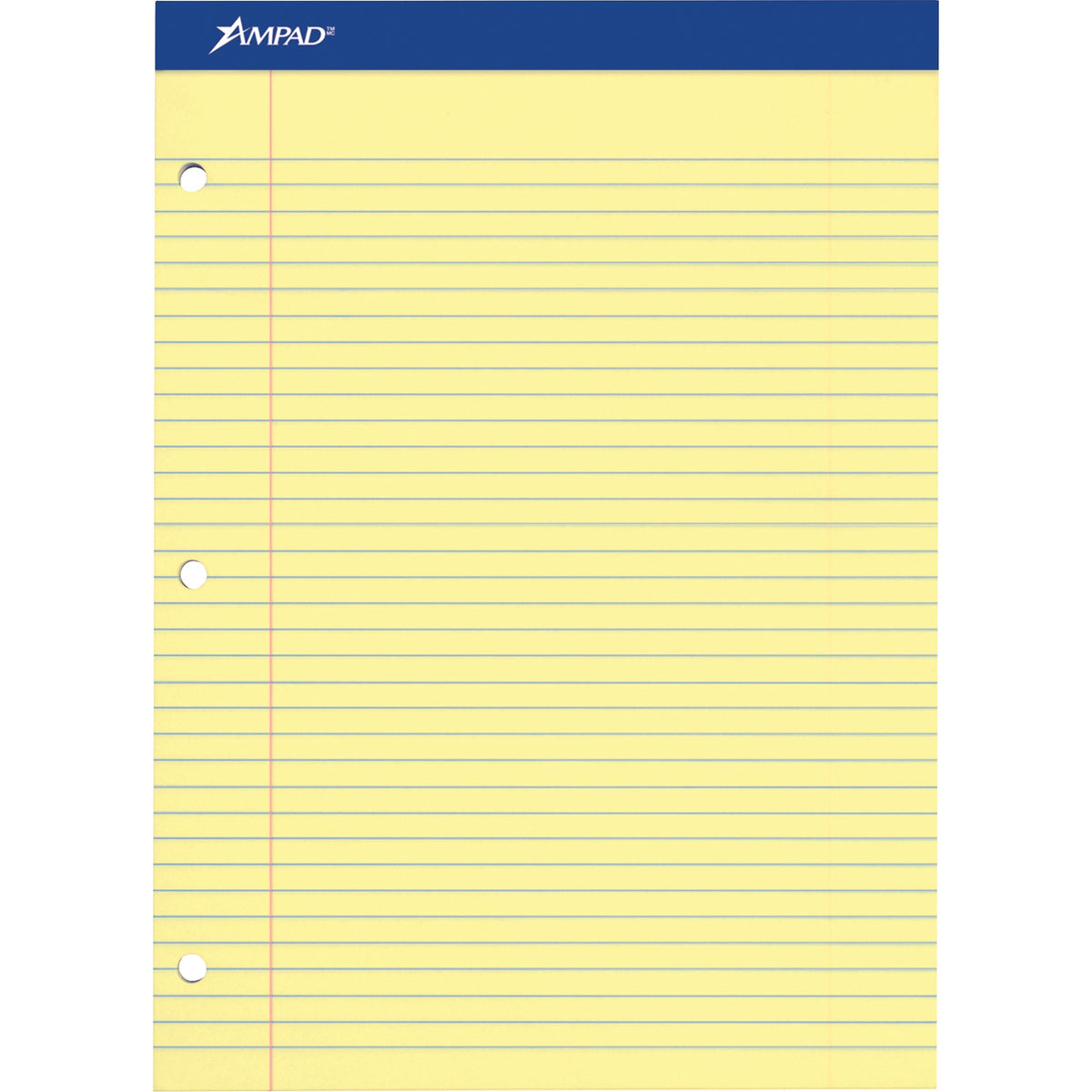 Ampad Double Sheet Writing Pad - 100 Sheets - 0.34" Ruled - 15 lb Basis Weight - Letter - 8 1/2" x 11" Sheet Size x 8.5"