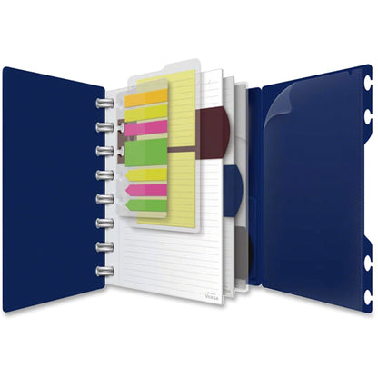 TOPS Versa Crossover Ruled Spiral Notebook - 60 Sheets - Spiral - 24 lb Basis Weight - 6" x 9" Sheet Size - Navy Poly Co