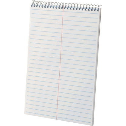 Ampad Gregg-ruled White Steno Book - 80 Sheets - Wire Bound - Ruled Margin - 15 lb Basis Weight - 6" x 9" Sheet Size - W