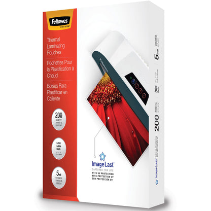 Fellowes ImageLast Jam-Free Thermal Laminating Pouches - Sheet Size Supported: Letter 9" Width x 11.50" Length - 200 / P
